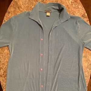 Light blue short sleeve button down shirt